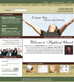 highland church website
